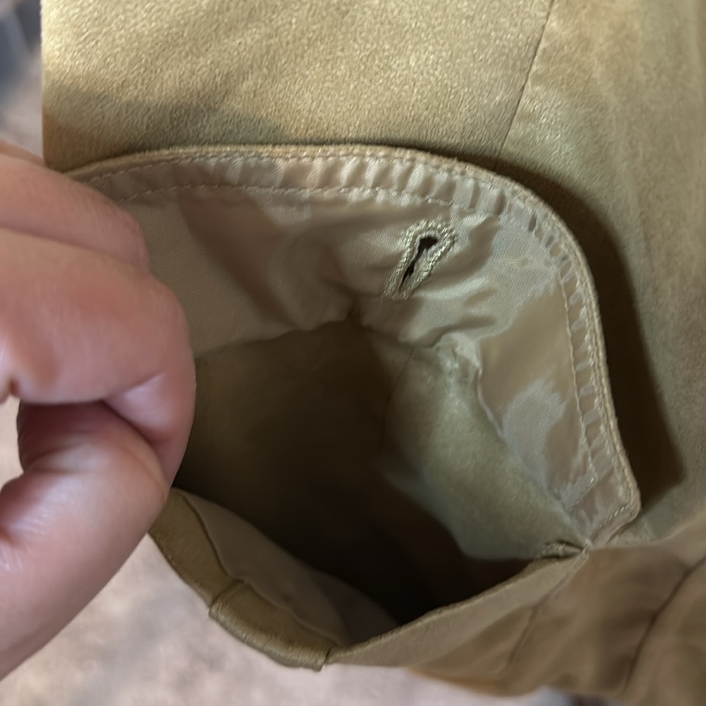 Coldwater Creek Button Up Jacket with Pockets Suede Like Material Size 20 - Picture 5 of 17